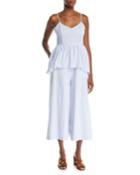 Pleated Peplum Jumpsuit