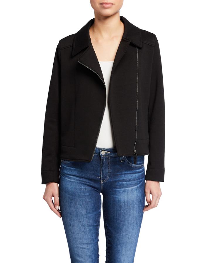 Short Moto Zip-front Jacket