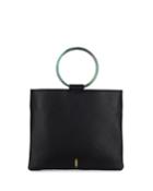 Le Pouch Leather Ring-handle Crossbody Bag - Oil