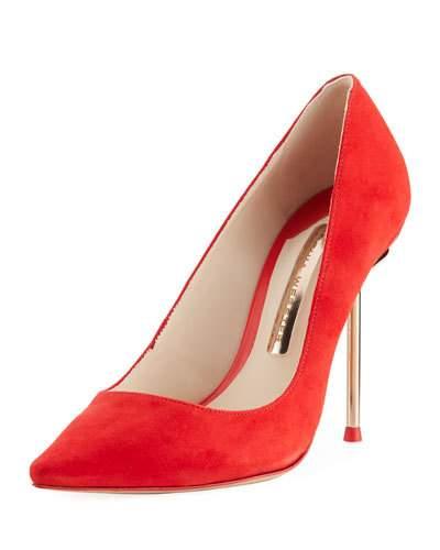 Suede Pump With Flamingo Heel