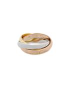 Estate 18k Yellow/white/rose Gold Trinity Ring,