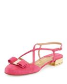 Felma Strappy Suede Sandal, Framboise