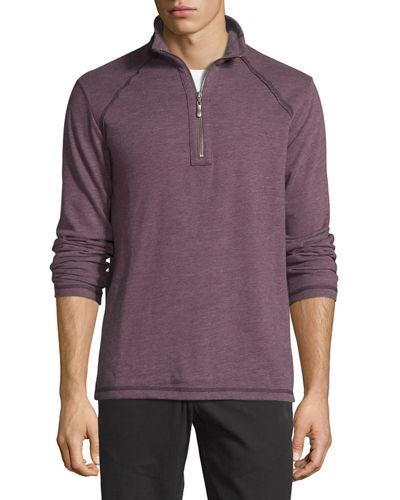 Quarter-zip Stretch-knit