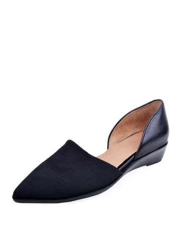 Cage Pointed-toe Demi-wedge Flats