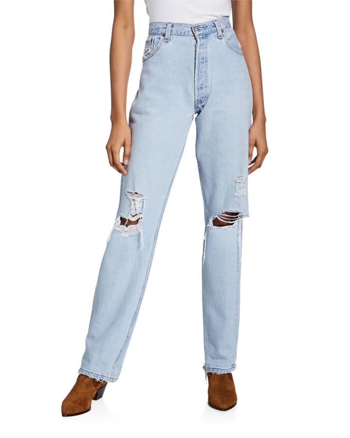 90s Jeans With Destruction
