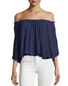 Espana Off-the-shoulder Crop Top