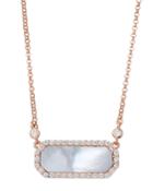 18k Rose Gold Diamond & Mother-of-pearl Necklace