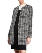 Checked Long Topper Coat
