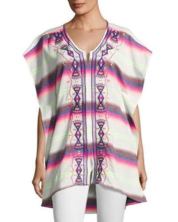 Lush Embroidered Poncho,