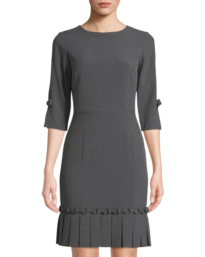 Sharkskin Pleated Hem