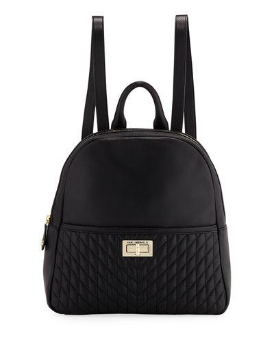 Agyness Pebbled Leather Backpack