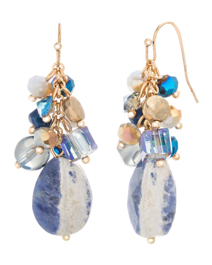 Textured Bead Drop Earrings