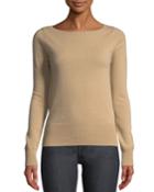 Long-sleeve Cashmere Boat-neck