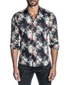 Men's Long-sleeve Floral Pattern