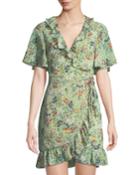 Ditsy Floral-print Wrap Dress