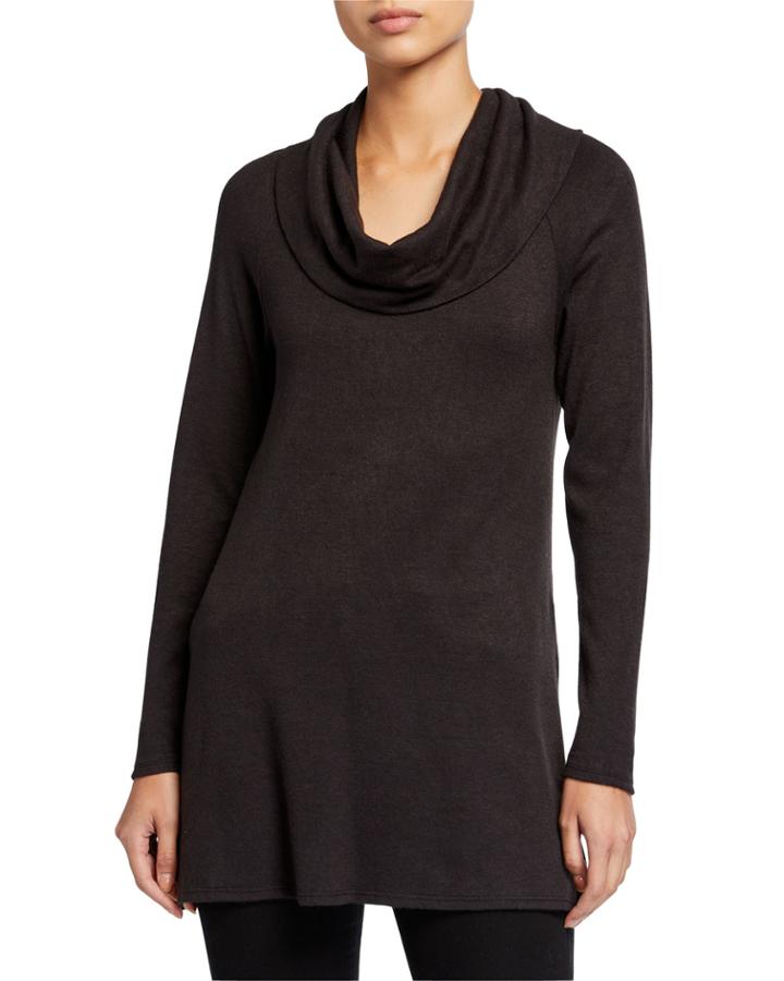 Raglan Cowl-neck Knit Tunic