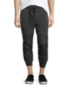 Slim-fit Cuffed Moto Jogger Pants