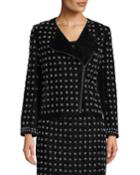 Lavinia Beaded Zip-front Jacket