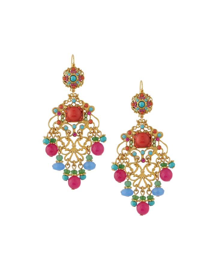 Multicolor Filigree Earrings
