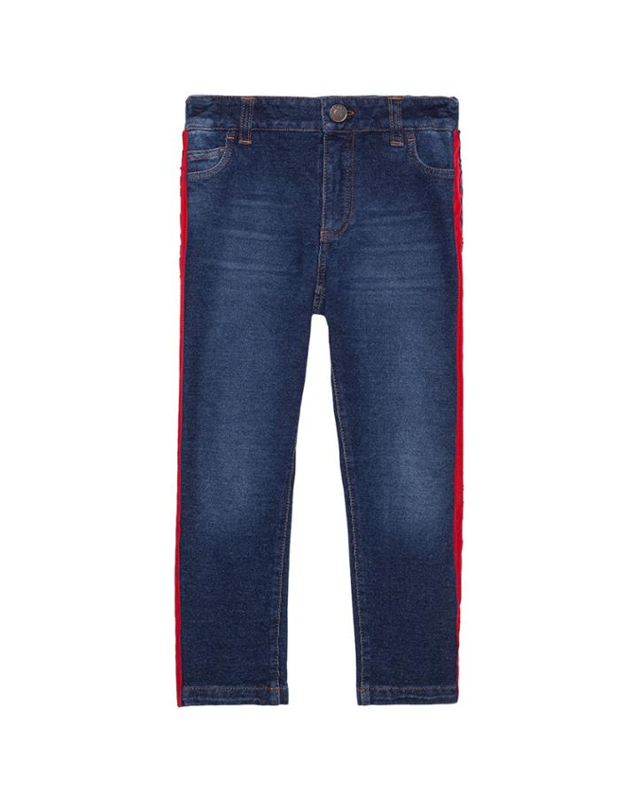 Boy's Skinny Denim Jeans W/ Side Stripe,