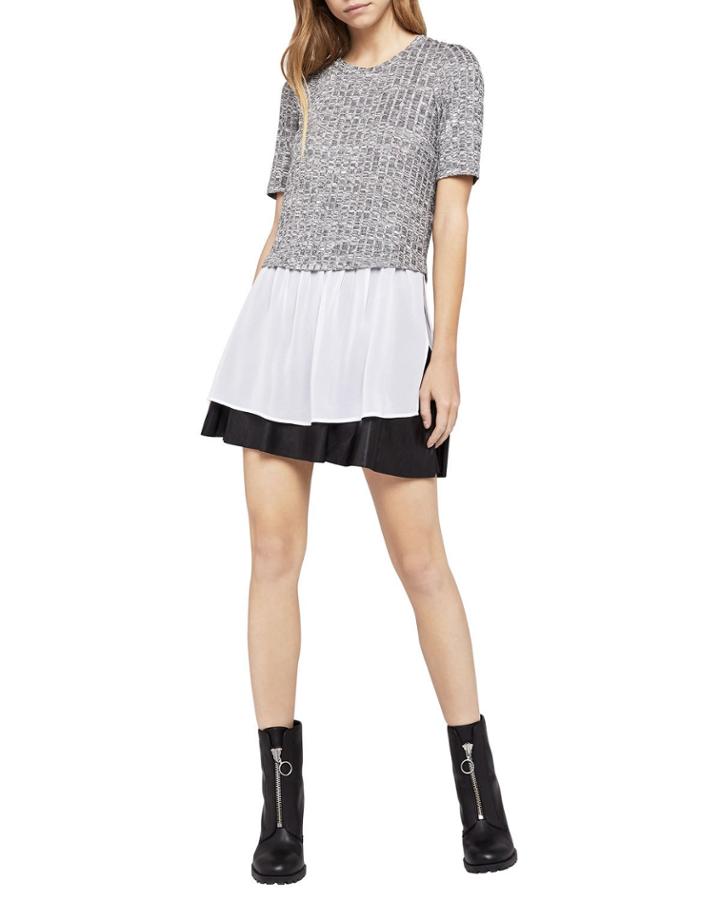 Tie-back Ribbed Twofer Top