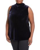 Plus Size Raynor Tie-back Velvet Blouse