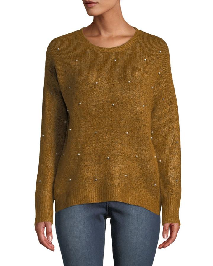 Pearly-stud Relaxed-fit