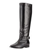 Reese Tall Studded Buckle Flat Boot