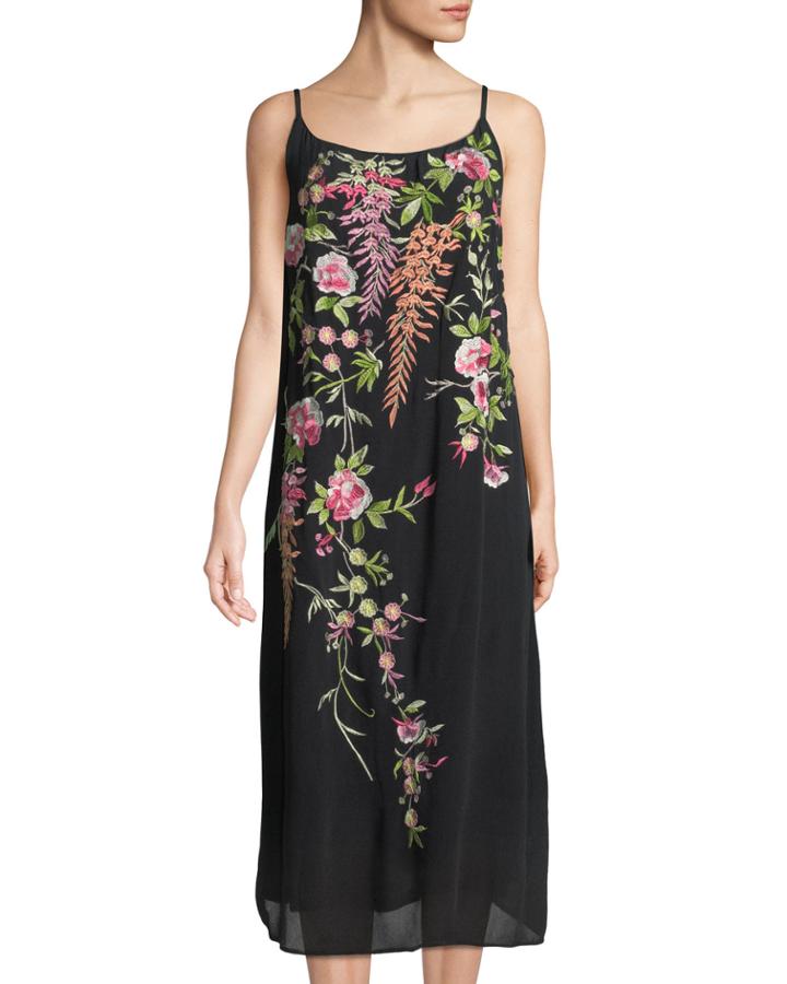 Embroidered Midi