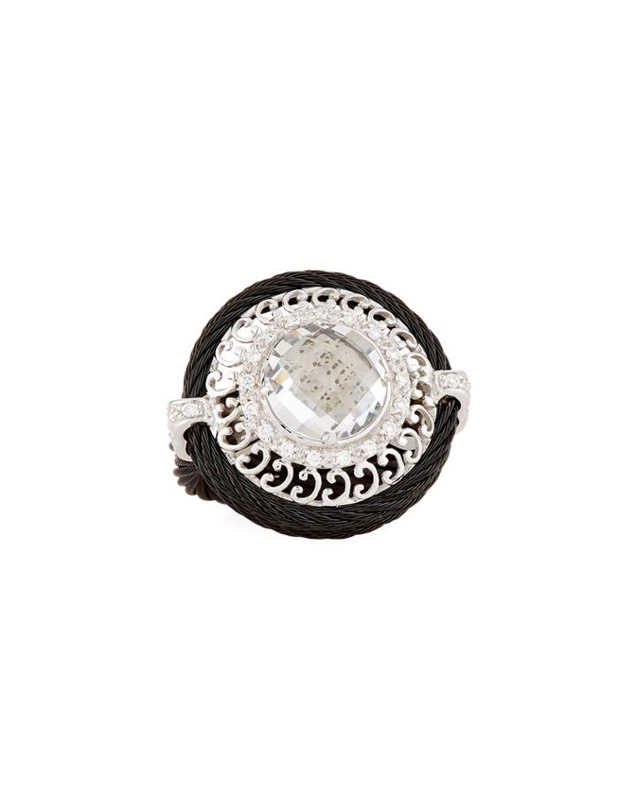Noir White Topaz Ring,