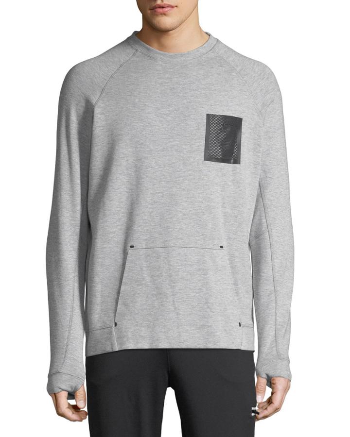 Men's Long-sleeve Cotton-blend Sweatshirt With