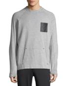 Men's Long-sleeve Cotton-blend Sweatshirt With