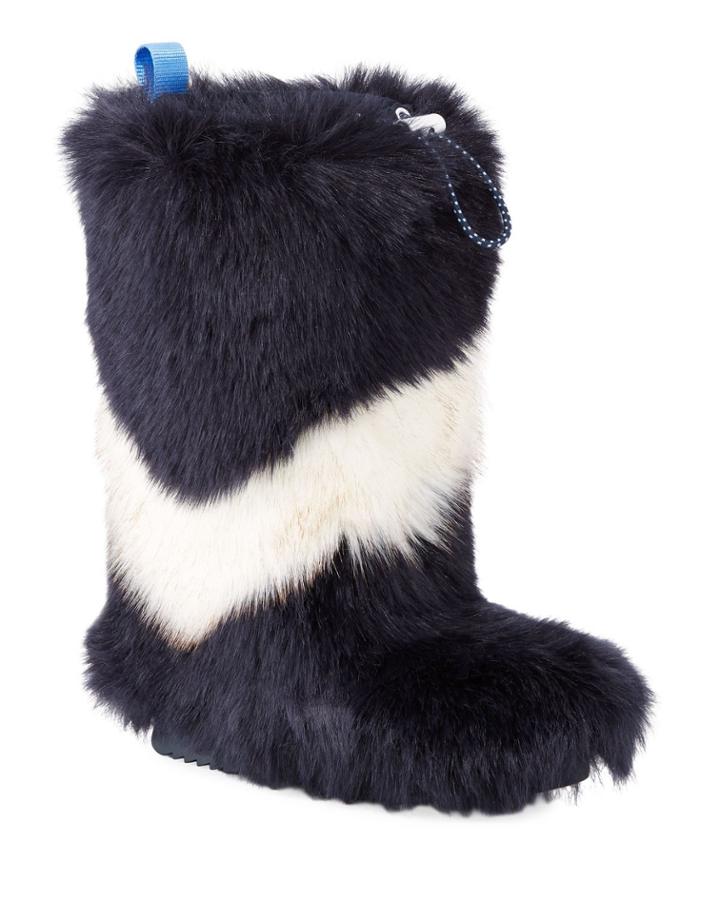 Chevron Faux-fur