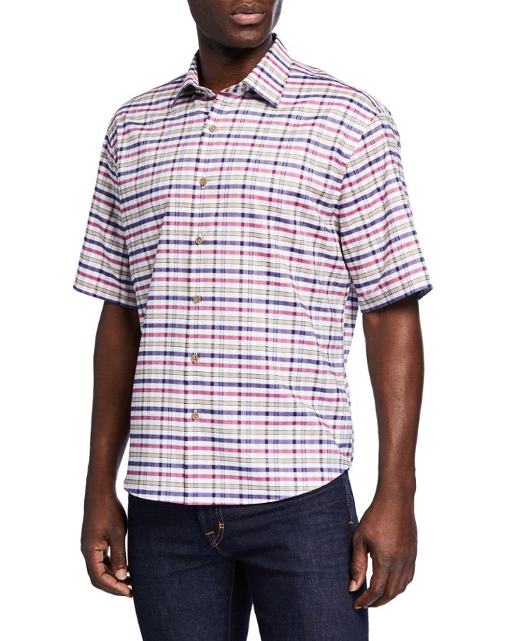Men's Oxford Check Short-sleeve