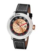 Men's Swiss Quartz Alberto Ascari Black Leather