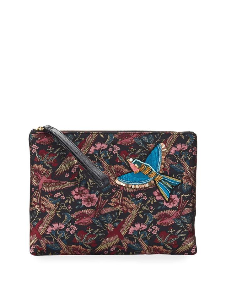 Rhea Majestic Bird Clutch Bag