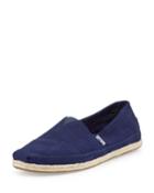 Toms Classic Rope-sole Suede Slip-on, Navy, Men's,