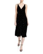 Glitter Velvet V-neck