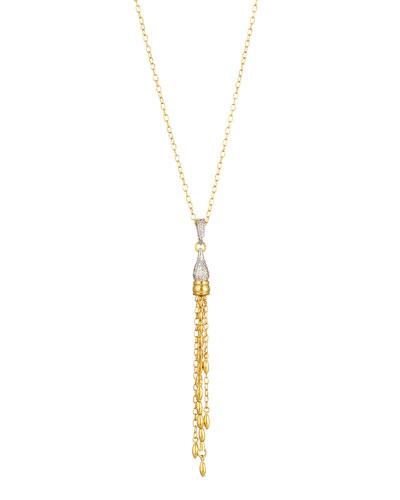 Sultan 24k Two-tone Tassel Pendant Necklace