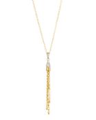 Sultan 24k Two-tone Tassel Pendant Necklace