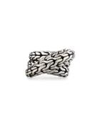 Classic Chain Silver Overlap Ring,
