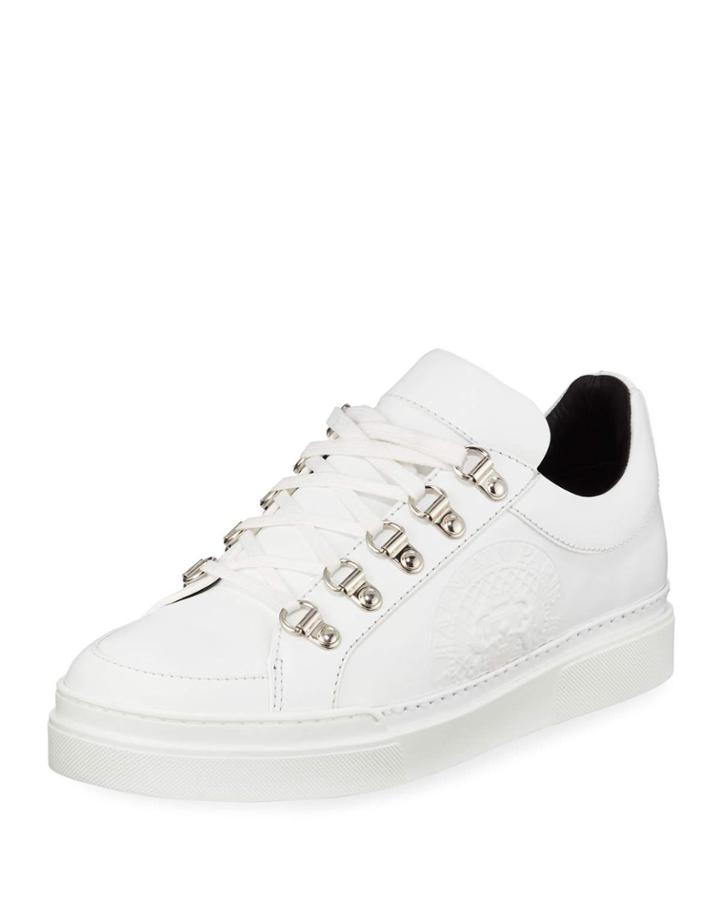 Embossed Leather Low-top