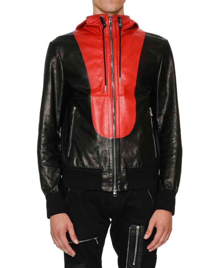 Calfskin Zip-up Wind Jacket
