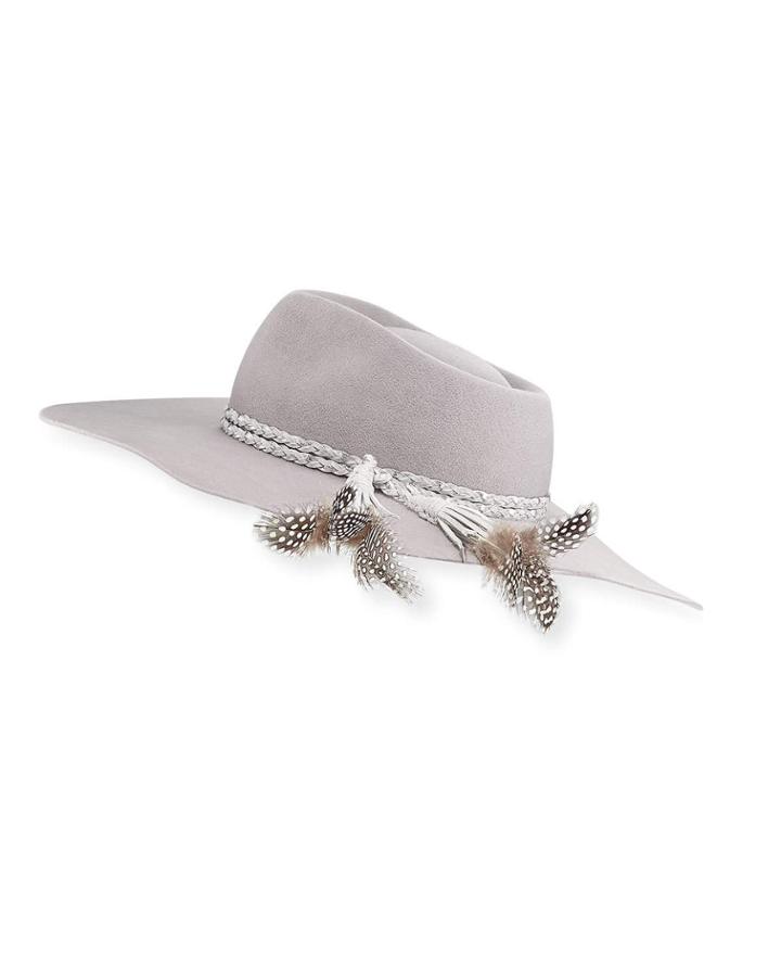 Pallenberg Felt Hat W/ Braided Band & Feather Tassel Trim