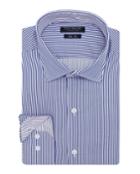 Men's Fancy Striped Trim Fit Dress