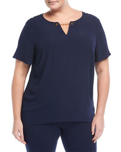 High-low Chain-detail Top,