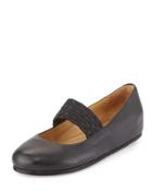 Corry Leather Mary Jane Flat, Black