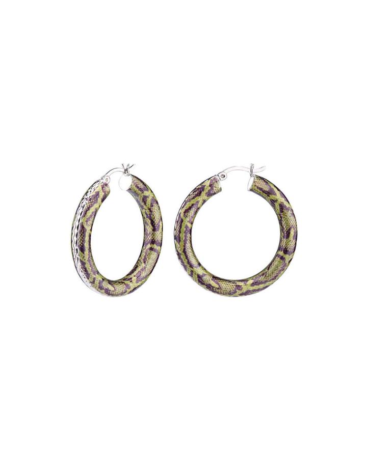 Small Animal-print Hoop Earrings