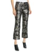 Banshee Pants In Metallic Daisy Jacquard