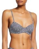 Leaf-print Underwire Bikini Top